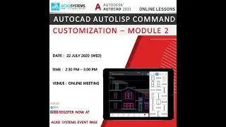 Acad Systems AutoCAD AutoLisp Command Customization – Module 2