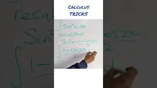 The simplest Integration| the integration of sin^2 x dx 
