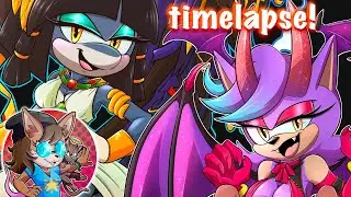 Halloween Cleotempest & Succubus Aleena Art timelapse