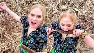 SHE FOUND A NATURAL CORNDOG OUT IN THE WILD