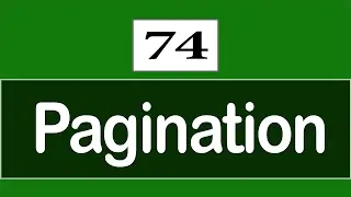 74 - ( CSS3 Tutorial ) Pagination