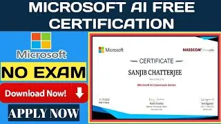 Microsoft Free Certificate 2021 | Microsoft | Microsoft AI Certification | NASSCOM & Futureskills ||