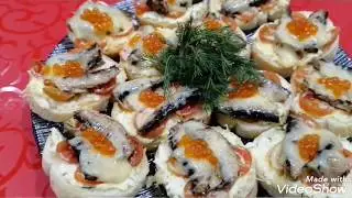 Горячие бутерброды со шпротами