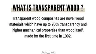 |what is Translucent wood|Materials