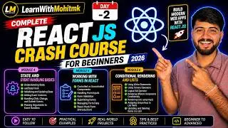LIVE React JS Day -2🔴 | useState, Event Handling , Forms🔥| MERN stack Series Day-20