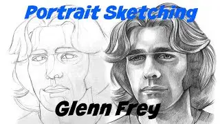 Portrait Sketching Glenn Frey. Beginner Friendly How to Draw.