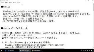 【Webサーバー講座】第2回 mintty のインストール【独り言】