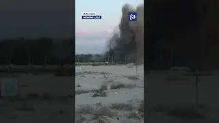 Moment "Israeli" strike hits Lebanon rescuers in Tyre