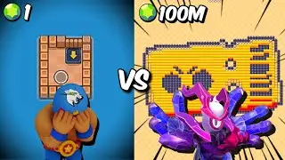 $1 vs $1,000,000 Brawl Stars Map! #MrBeast