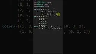 CREATE 3D CUBE USING PYTHON | PYTHON OPENGL 