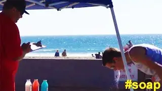 Energy Drink Taste Test Prank - BULL SEMEN PRANK - Funny Beach Pranks