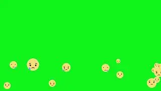 No Copyright, Sad face Smileys green screen video for Social media free,