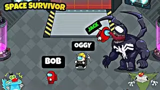 😱Oggy build space center in space survivor Game | With Jack  | Oggy Game