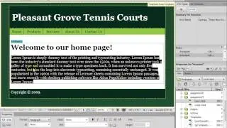 Create a Dreamweaver template based site