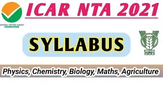 Icar syllabus 2021 | icar nta syllabus 2021 hindi | icar syllabus for bsc agriculture |icar syllabus