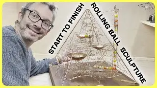 Pyramid Shaped Rolling Ball Sculpture - RBS8 - Complete Build