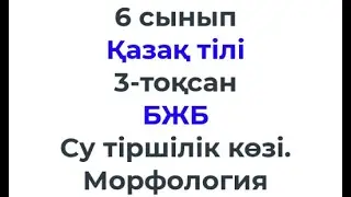 6 сынып Қазақ тілі 3 тоқсан БЖБ Су тіршілік көзі Морфология Әдет ғұрып