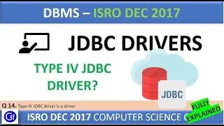 ISRO DEC 2017 Q14. Type IV JDBC driver is a driver