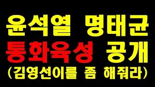 윤석열 명태균 통화육성 공개