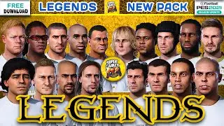 PES 2021 ⚽ LEGENDS Mega Facepack ● Special Edition ● أضخم باك أوجه لاعبين أساطير لعبة بيس 2021