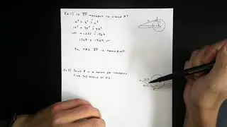 Using the Tangent Line to Circle Theorem - Geometry