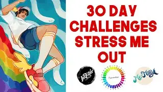 30 Day Art Challenges STRESS me out :( || ⚚ Speedpaint