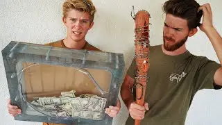We broke JustDustin's Unbreakable Box w/ a Plastic Bat..