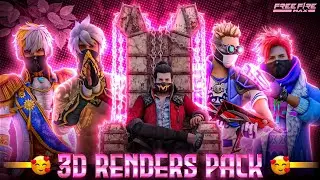 50+ Free Fire 3d Renders Pack😘 || Most Rare Free Fire Render Pack Direct Link No Password😈