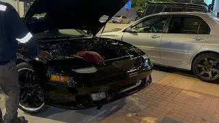 Long day reviving this Mitsubishi GTO. Fresh paint, nearly done. 6-speed twin-turbo