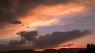 Smokey Orange Sunset in Colorado Springs