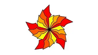 Simple Python Turtle Graphic and Code: Star Disk