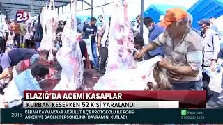 ELAZIĞ’DA 52 KİŞİ KURBAN KESİMİ SIRASINDA YARALANARAK HASTANEYE KALDIRILDI