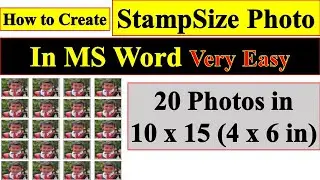 How to Create Stamp Size Photo in MS Word Very Easy without any software.
