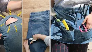 Upcycled Denim Tool Belt