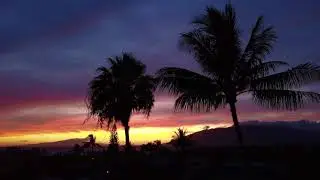 Beautiful Maui Sunset from South Side of Maui