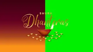 Beautiful Happy Dhanteras Motion Graphics | Green Screen Video