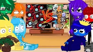 Rainbow Friends React To Mini Crewmate Kills Italian Brainrot Collection II Gacha Club 🐰