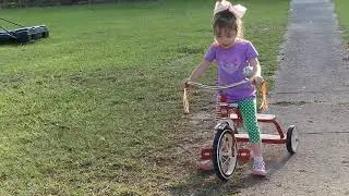 Enjoying My First Radio flyer tricycle!!! #radioflyertricycle #learninghowtoride
