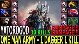 YATOROGOD [Phantom Assassin] 1 Dagger 1 Kill | Rampage with 30 Kills | 107 Kills in 35 Min | Dota 2