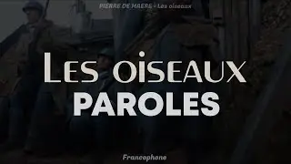PIERRE DE MAERE  -  Les oiseaux | PAROLES // LYRICS