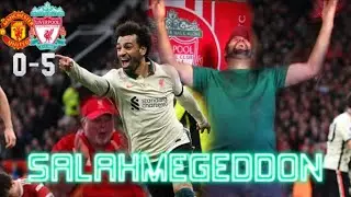 SALAHMEGEDDON!!!!!!!! LIVERPOOL SMASH MAN UNITED 5-0!!!!! SALAH'S HATTRICK!!! LFC FAN GOAL REACTIONS