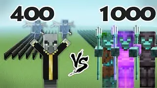 400 Evokers VS 1000 Drowned | Minecraft