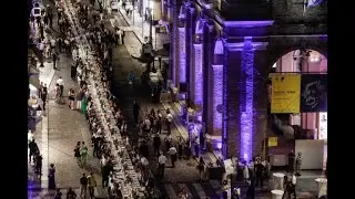 Parma - Cena dei mille 2022, tutta la tavolata di 400 metri!!! 4K