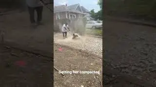Getting stone compacted on site