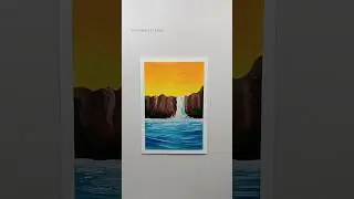 Waterfall Easiest Painting 💦🥰 #art #shorts #viral