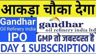 Gandhar Oil Refinery IPO GMP TODAY | Gandhar Oil Refinery Subscription status | Gandhar Oil Refinery