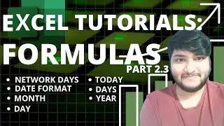 Formulas in excel | Days | Network Days | Today | Date Format Cells | Day | Month | Year