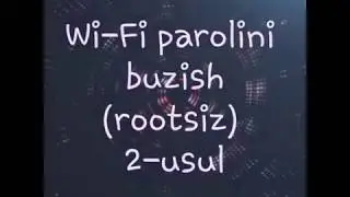 Wifi buzish(rootsiz)2019
