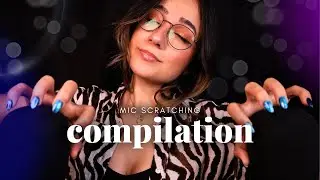 ASMR | 1 HOUR Mic Scratching COMPILATION 💖 (w/ black screen at the end)