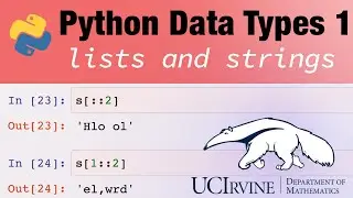 Python data types 1: lists and strings